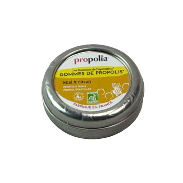 Gommes de propolis miel et citron BIO Propolia, le sachet de 45g