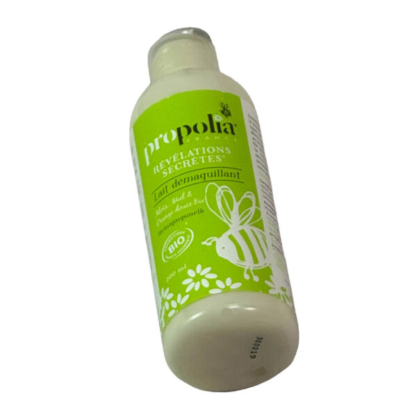 Lait démaquillant BIO miel etorange douce Propolia, le flacon de 200ml