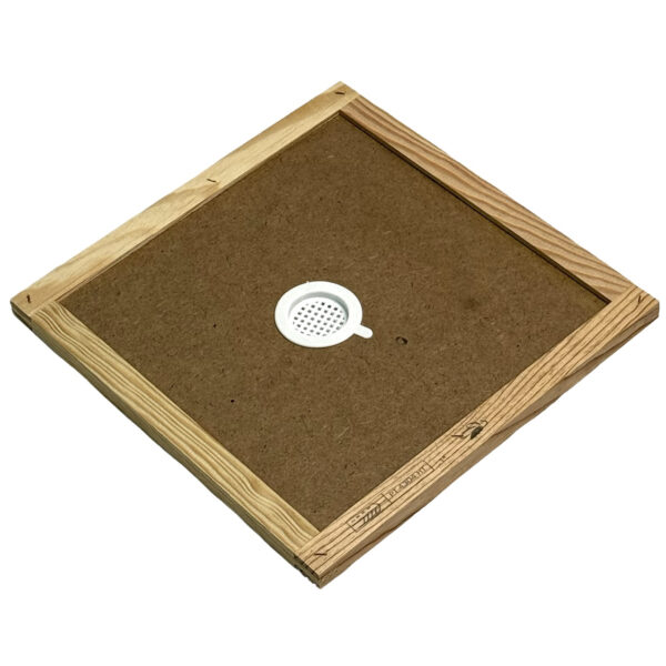 Couvre cadres Warre QUALIRUCHE isorel 6mm encadré pin, percé, bouchon plastique aéré 350*350*18mm