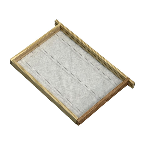 Cadre Monté QUALPREM filé inox horizontal 8mm Warré 322/285*207*25mm  (pour ruches à tenons)