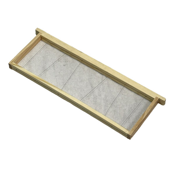 Cadre Dadant hausse QUALPREM hausse filé inox oblique 470/435*160*25mm