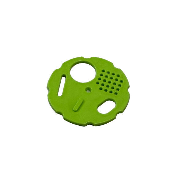 Entrée ronde plastique multiposition pour nuc verte année finissant par 4 et 9 (diam. : 80mm)