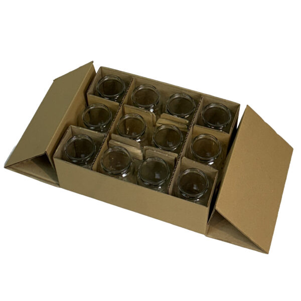 Pot verre 385ml standard TO63 (500g miel), le pack de 12