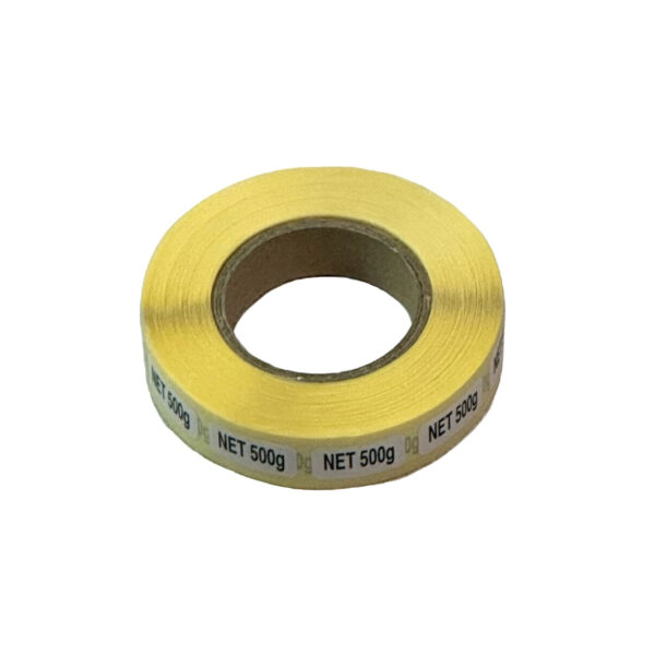 Etiquette poids " net 500g" (20mm*10mm),  la boite de 1000