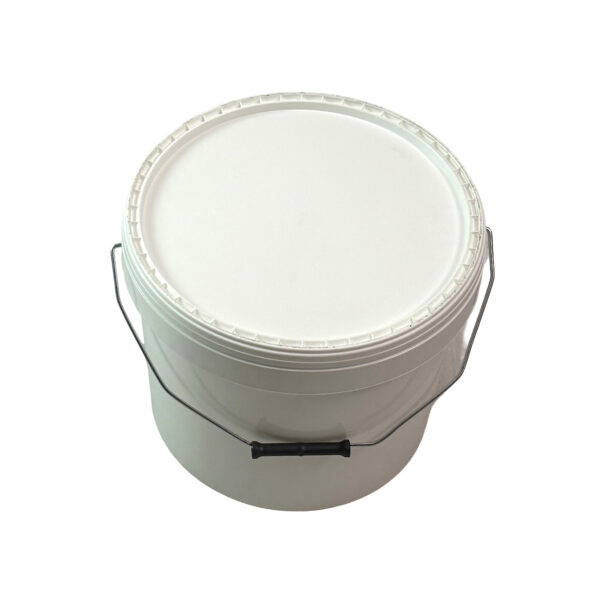 Seau blanc plastique 17.5L inviolable anse métal (17 à 22 kg de miel)