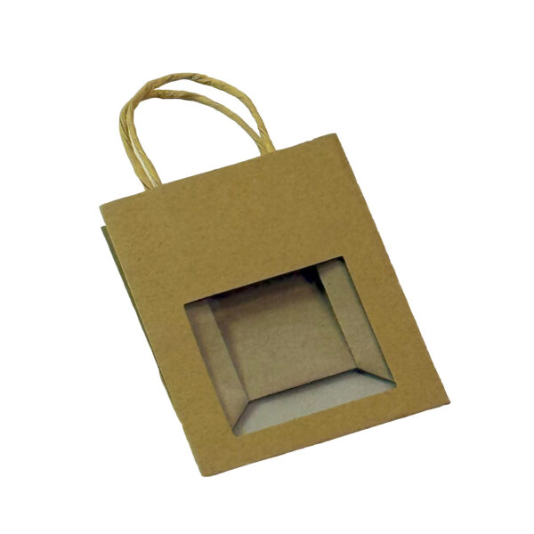Mini sac kraft avec fenêtre 150*115*65mm, l'unité